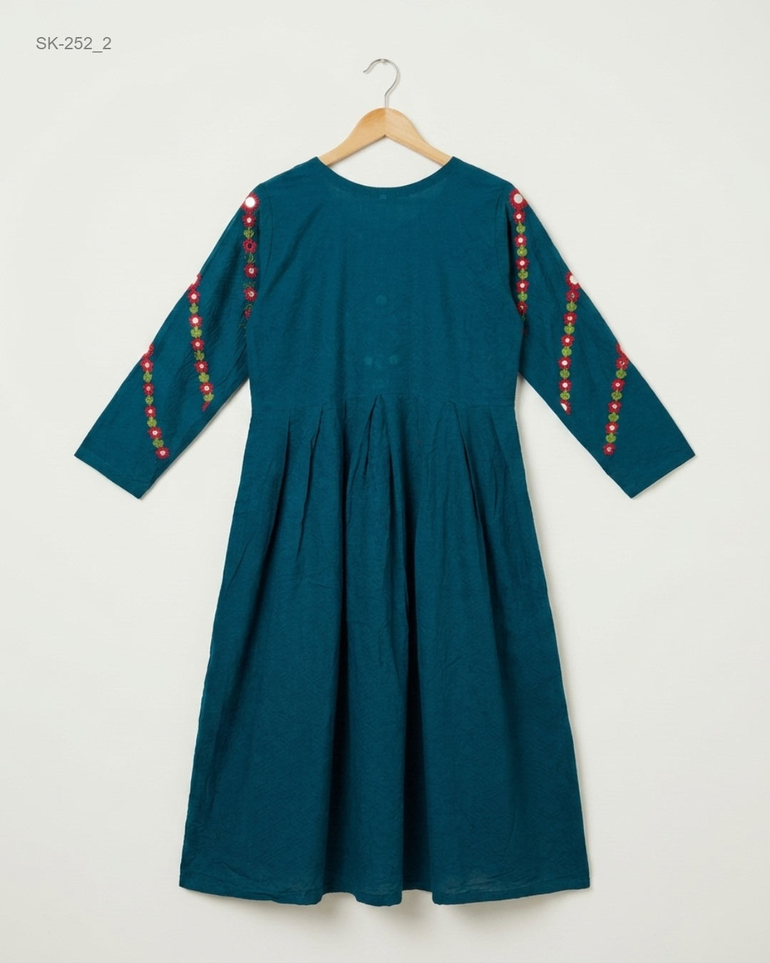 Find Premium Turquoise Summer Kurti by CUT LABEL for Womens | Shop OTS Thrift Store Pakistan (SK-252)