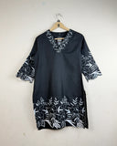 Shop Premium Summer Kurti by Cut Label | Preloved Branded Clothes | Black Cotton | | OTS Thrift Store Karachi Pakistan