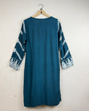 Shop Premium Condition SeaGreen LAWN COTTON Summer Kurti by Cut Label for at OTS - Online Thrift Store Pakistan (SK-28)
