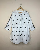 Secondhand Branded Summer Kurti by KHAADI, White LAWN fabric, Premium condition, for - Online Thrift Shop Islamabad Pakistan