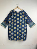Buy Blue Lawn Summer Kurti by Cut Label - Premium condition for Women | Preloved OTS Pakistan (SK-68)