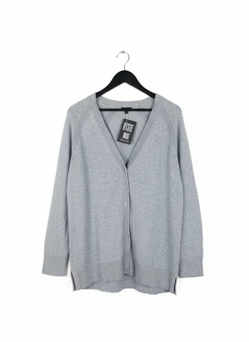 Premium Condition Winter Cardigans & Sweaters | Preloved Cut label | Gray Cotton | Thrift Shop for Women Karachi Pakistan | OTS