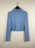 UK Imported secondhand Winter Crop Tops - Dzay brand, Blue Polyester, Excellent condition, for Women - Online Thrift Store Peshawar Pakistan