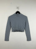 Shop Premium Winter Crop Tops by Next | Preloved Branded Clothes | blue&white Cotton | Women | OTS Thrift Store Lahore Pakistan