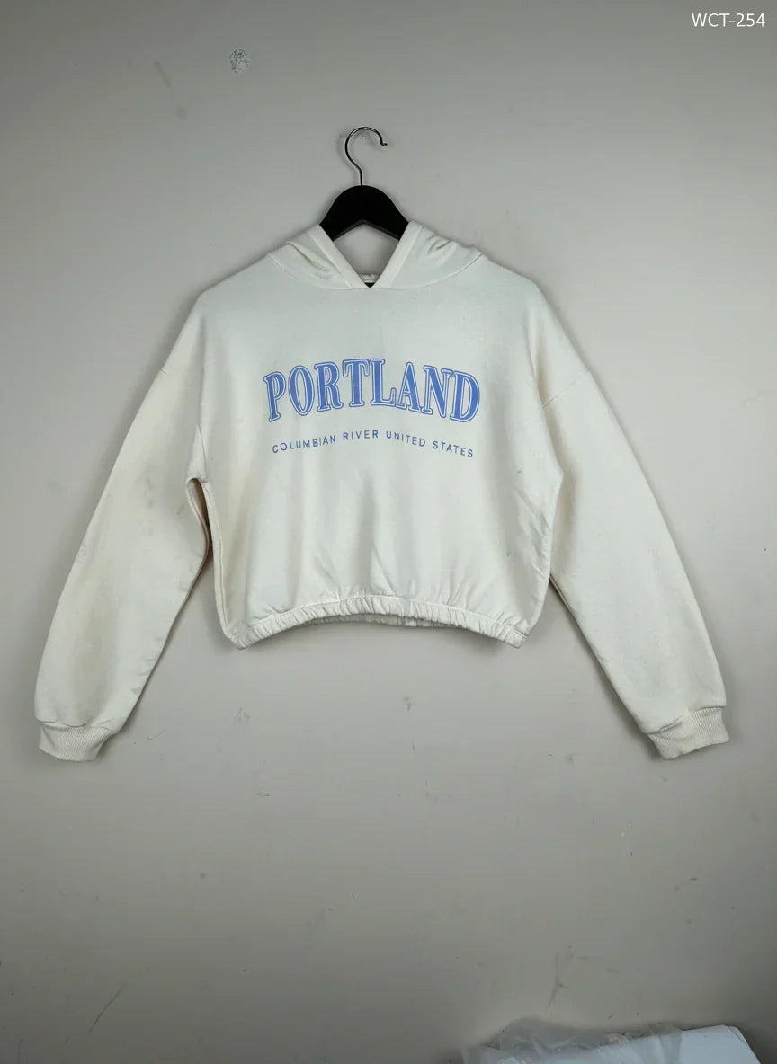 UK Imported secondhand Winter Crop Tops - New Look brand, OffWhite Cotton, Excellent condition, for Women - Online Thrift Store Lahore Pakistan