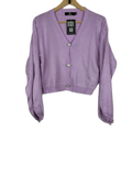 Shop Premium Winter Crop Tops by Heart Break | Preloved Branded Clothes | Purple Polyester | Women | OTS Thrift Store Islamabad Pakistan