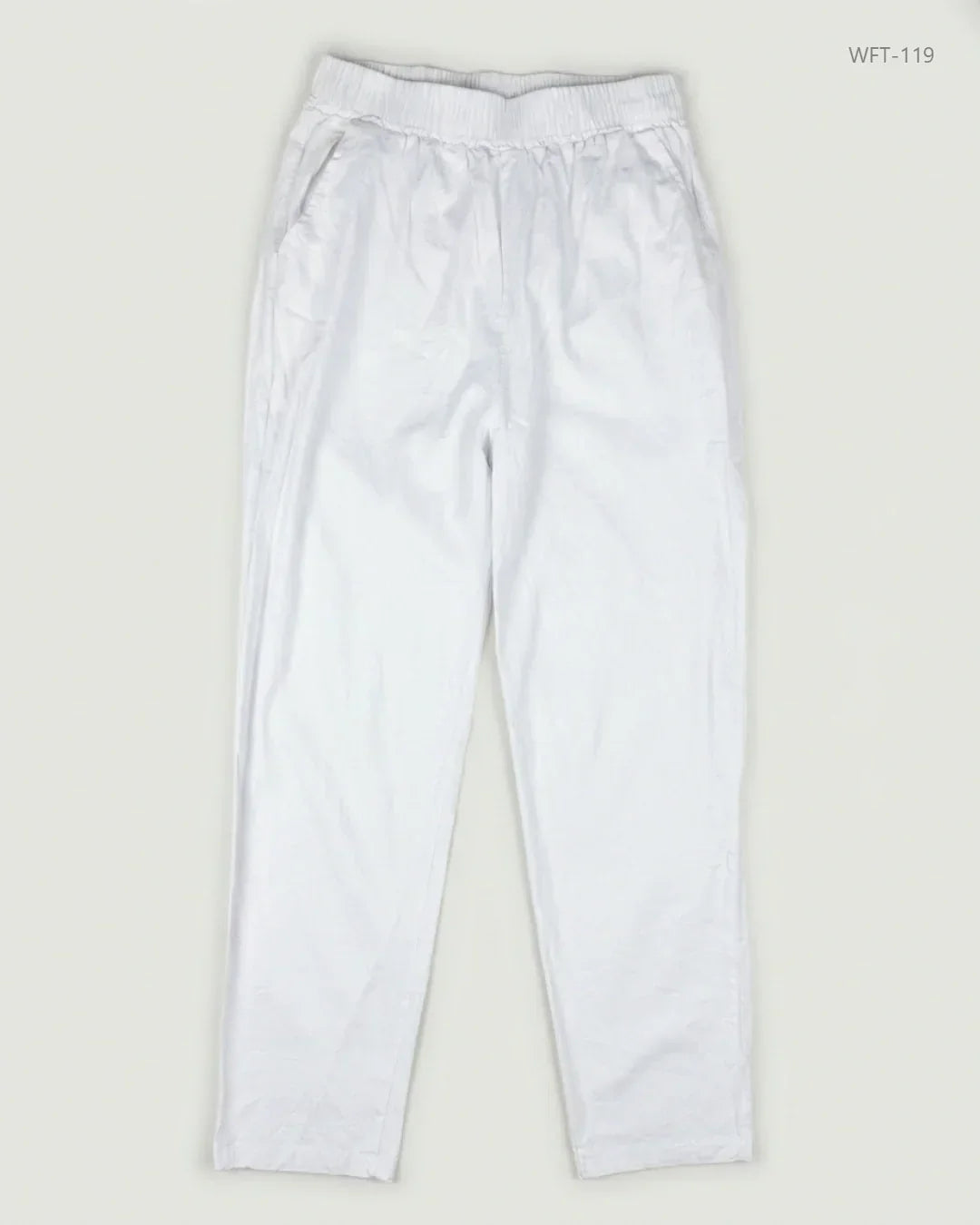 UK Imported secondhand Women Flapper Trouser - CUT LABEL brand, White Cotton, Premium condition, for - Online Thrift Store Islamabad Pakistan