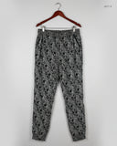 Secondhand Branded Women Flapper Trouser by Marks & Spencer, Black & White Cotton fabric, Premium condition, for Womens - Online Thrift Shop Karachi Pakistan