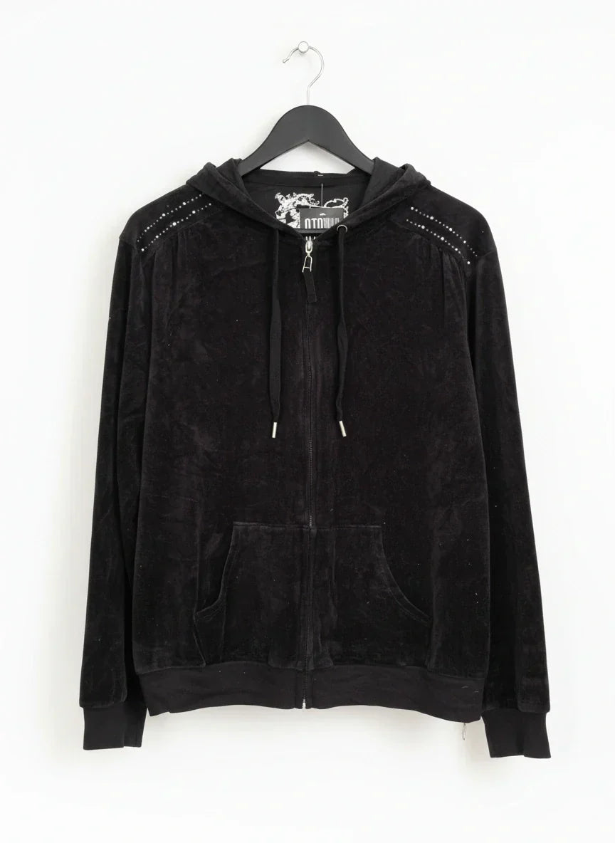 Preloved Premium Winter Hoodies & Sweatshirts by Marks & Spencer, Black Cotton for Womens Hoodies - OTS Thrift Shop Karachi Pakistan