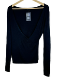 Shop Premium Winter Knitted Tops by George | Preloved Branded Clothes | Black Viscose | Women | OTS Thrift Store Lahore Pakistan