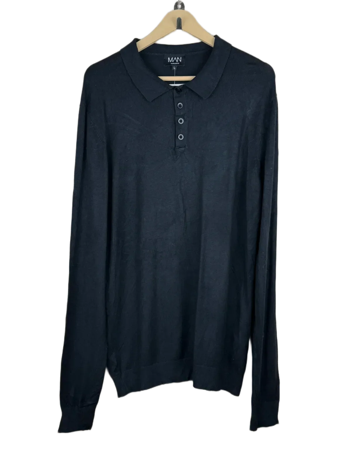 Preloved Premium Winter Knitted Tops by Mango, Black Viscose for Women - OTS Thrift Shop Islamabad Pakistan