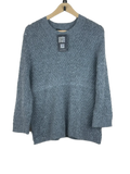 Preloved Premium Winter Knitted Tops by Lara Knit, Grey Acrylic for Women - OTS Thrift Shop Peshawar Pakistan