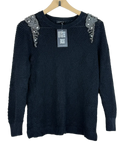 Secondhand Branded Winter Knitted Tops by Topshop, Black Cotton fabric, Excellent condition, for Women - Online Thrift Shop Karachi Pakistan