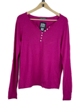 Preloved Good Winter Knitted Tops by Laura Ashley, Maroon Viscose for Women - OTS Thrift Shop Karachi Pakistan