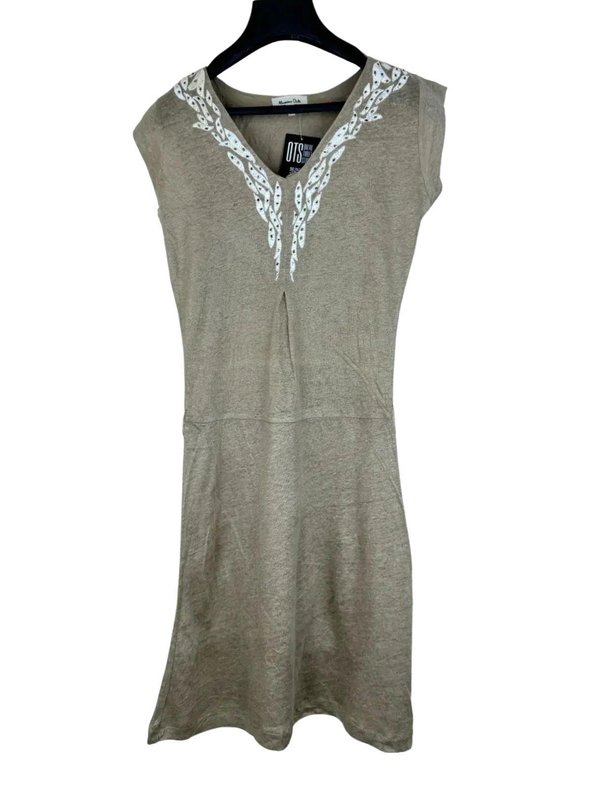 Preloved Excellent Winter Knitted Tops by Massimo Dutti, Beige Cotton for Women - OTS Thrift Shop Peshawar Pakistan