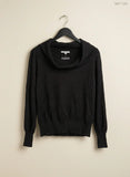 UK Imported secondhand Winter Knitted Tops - Marks & Spencer brand, Black viscose, Premium condition, for Women - Online Thrift Store Karachi Pakistan