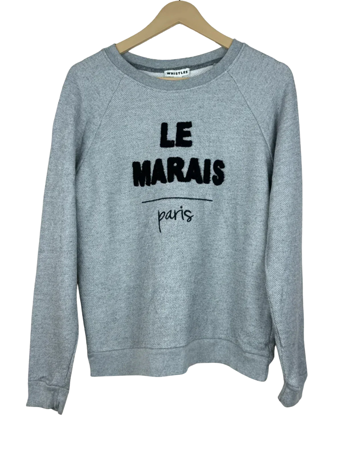 Preloved Premium Winter Knitted Tops by Whistles, Grey Cotton for Women - OTS Thrift Shop Islamabad Pakistan