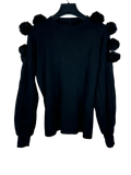 UK Imported secondhand Winter Knitted Tops - Unknown brand, Black Nylon, Premium Plus condition, for Women - Online Thrift Store Karachi Pakistan