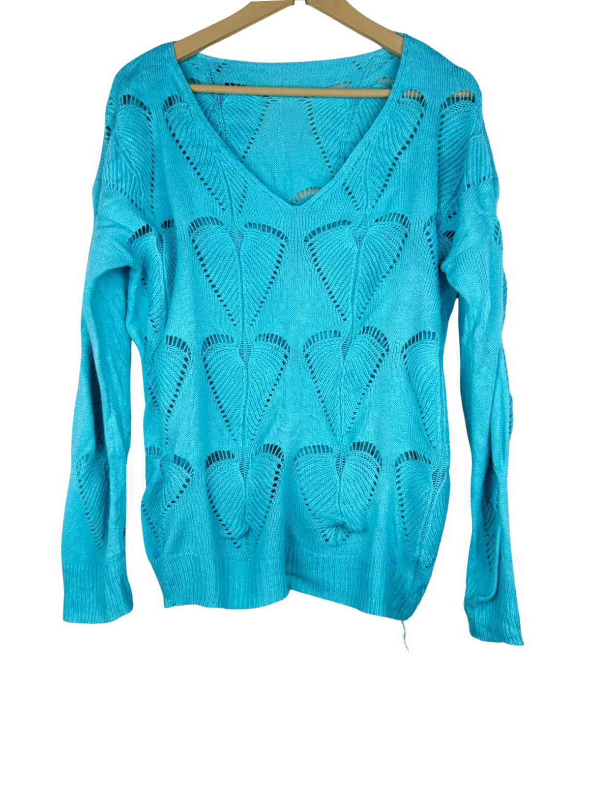 Shop Good Winter Knitted Tops by Unknown | Preloved Branded Clothes | LightGreen Polyester | Women | OTS Thrift Store Peshawar Pakistan
