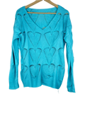 Shop Good Winter Knitted Tops by Unknown | Preloved Branded Clothes | LightGreen Polyester | Women | OTS Thrift Store Peshawar Pakistan