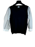 Secondhand Branded Winter Knitted Tops by ZOE, Black Viscose fabric, Premium Plus condition, for Women - Online Thrift Shop Lahore Pakistan