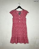 Women Maxi & Frock | Unknown | Preloved Branded | Red Polyester | Premium | OTS Thrift Store Lahore Pakistan