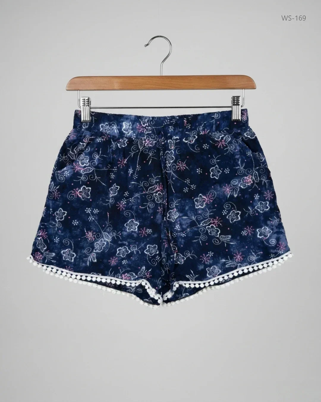 Shop Premium Womens Shorts by Unknown | Preloved Branded Clothes | DarkBlue Viscose | Women | OTS Thrift Store Karachi Pakistan