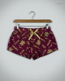 Shop Premium Womens Shorts by CHARACTER | Preloved Branded Clothes | Maroon Cotton | Women | OTS Thrift Store Islamabad Pakistan