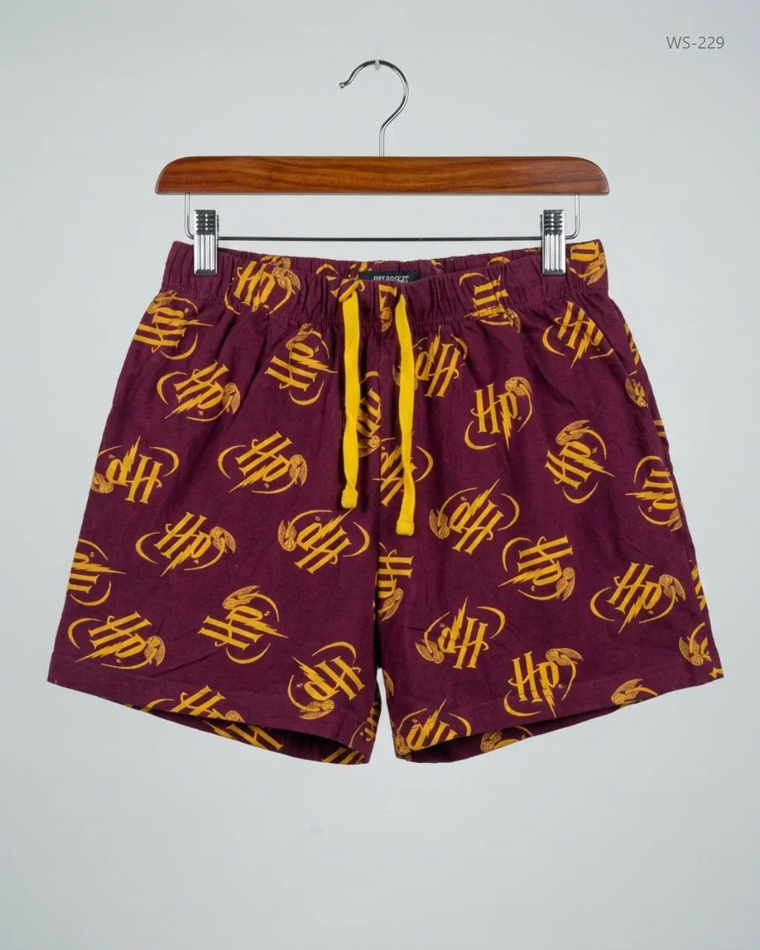 Preloved Premium Womens Shorts by WIZARDING WORLD, Maroon Cotton for Women - OTS Thrift Shop Karachi Pakistan