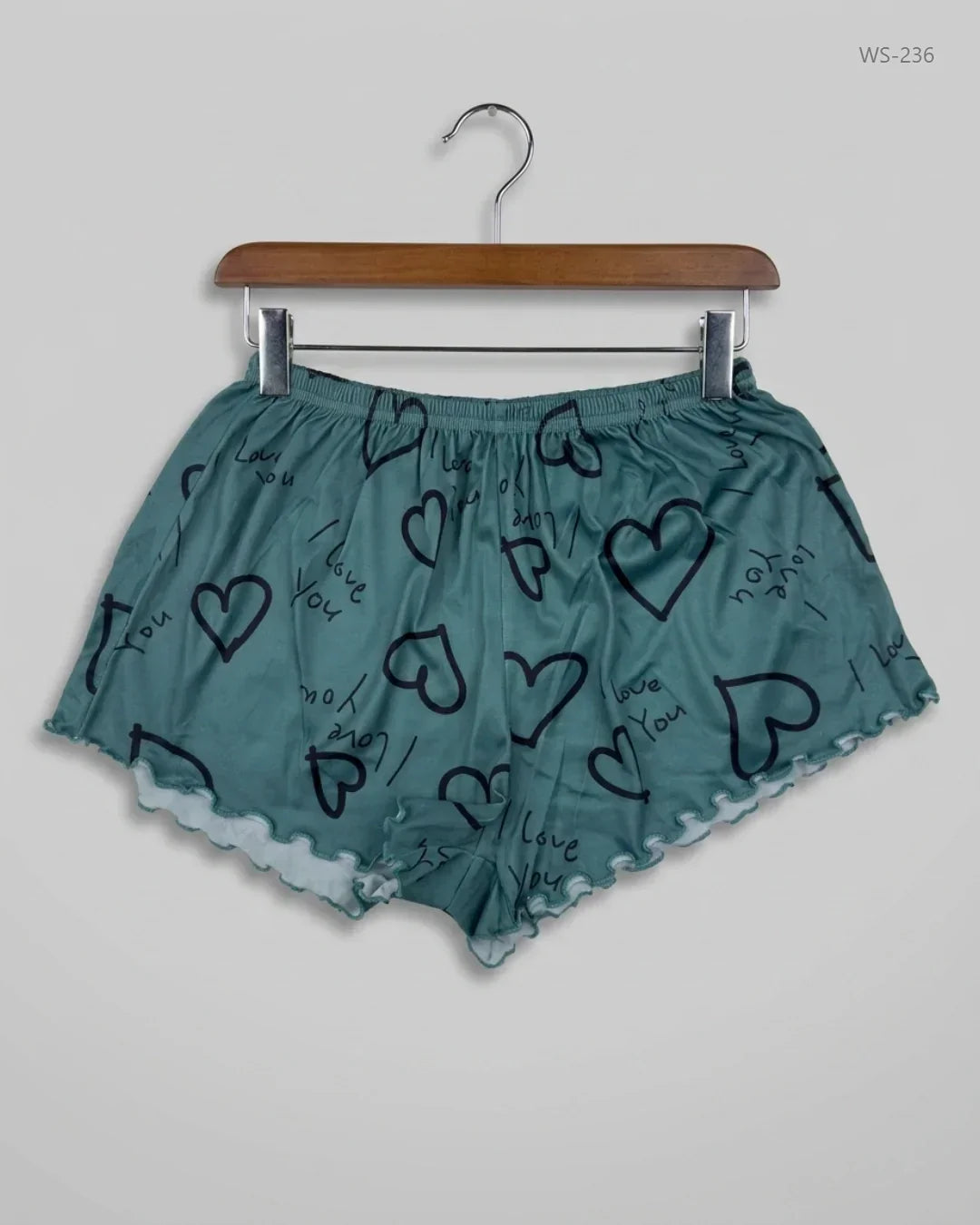 Premium Condition Womens Shorts | Preloved Unknown | Green Polyester | Thrift Shop for Women Islamabad Pakistan | OTS