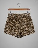Womens Shorts | Studio | Preloved Branded | Leopard Cotton | Premium | OTS Thrift Store Lahore Pakistan