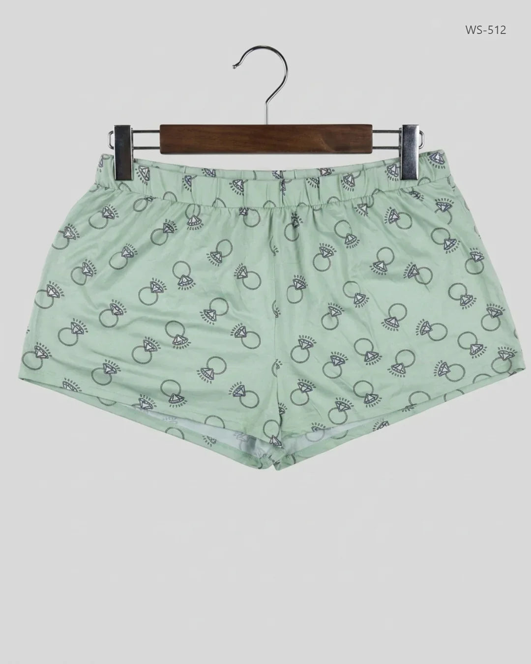 UK Imported secondhand Womens Shorts - Lets Party by TJM brand, Pistachio Polyester, Premium condition, for Women - Online Thrift Store Karachi Pakistan