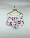 Secondhand Branded Womens Shorts by LOVE TO LOUNGE, White Polyester fabric, Premium condition, for Women - Online Thrift Shop Islamabad Pakistan