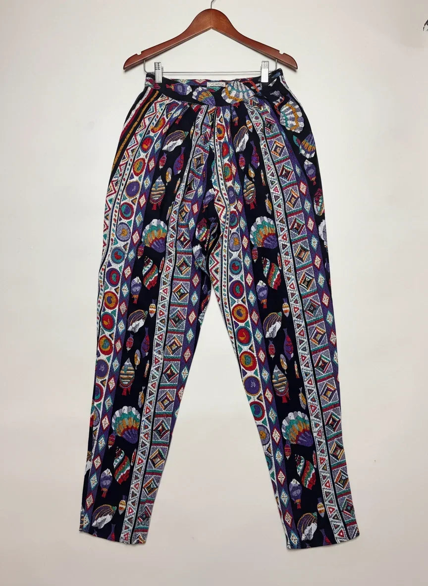 Shop Premium Womens Summer Trousers by FRANCINE BROWNER | Preloved Branded Clothes | Multi Cotton | Womens | OTS Thrift Store Peshawar Pakistan