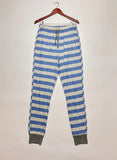 Secondhand Branded Womens Summer Trousers by Avon, blue and beidge Polyester fabric, Premium condition, for Womens - Online Thrift Shop Peshawar Pakistan