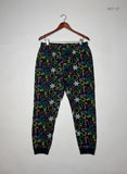Shop Premium Womens Summer Trousers by Cut Label | Preloved Branded Clothes | BLACK MULTI Cotton | Womens | OTS Thrift Store Lahore Pakistan