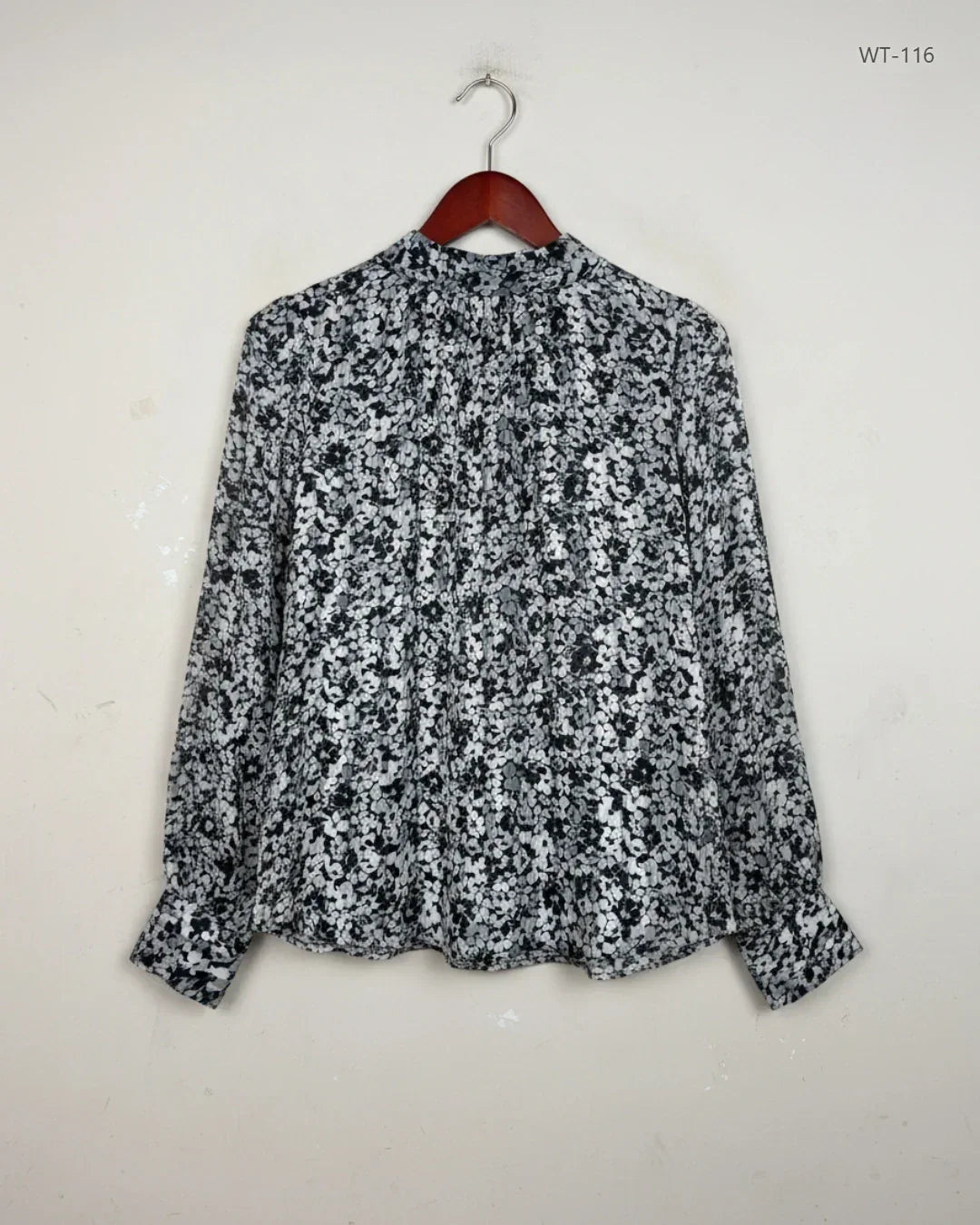 Womens Summer Tops | H&M | Preloved Branded | Beige & Black Flowral Polyester | Premium | OTS Thrift Store Islamabad Pakistan