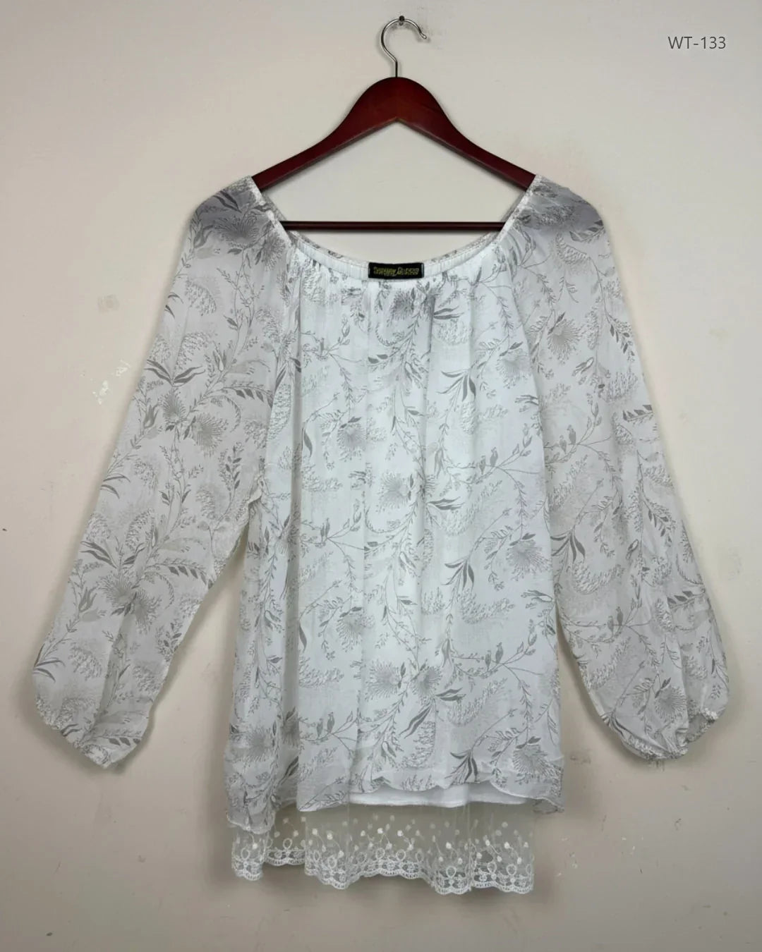 Womens Summer Tops | SUGAR CRISP | Preloved Branded | OffWhite Polyester | Premium | OTS Thrift Store Peshawar Pakistan