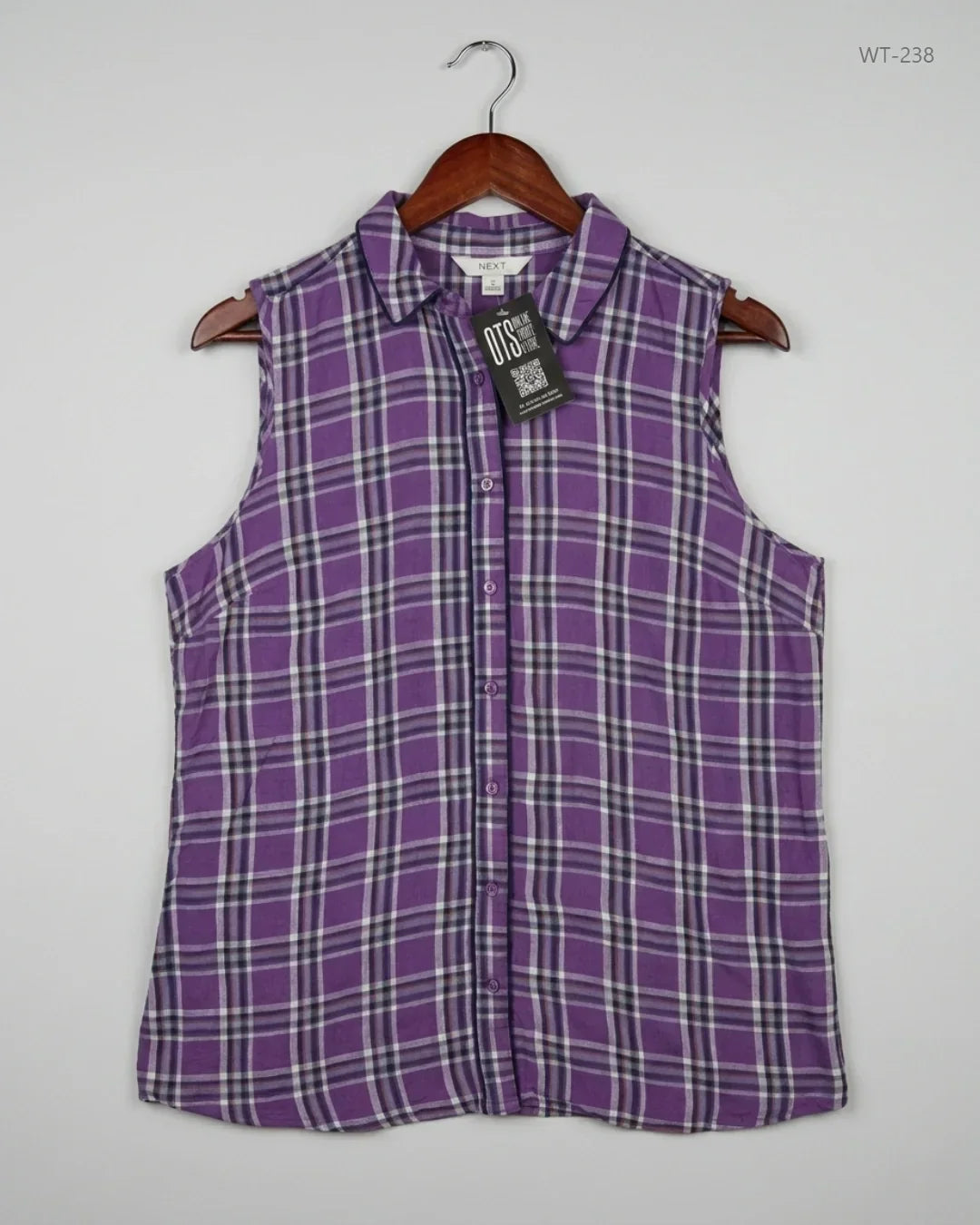 Secondhand Branded Womens Summer Tops by Next, Purple Cotton fabric, Premium condition, for Women - Online Thrift Shop Lahore Pakistan