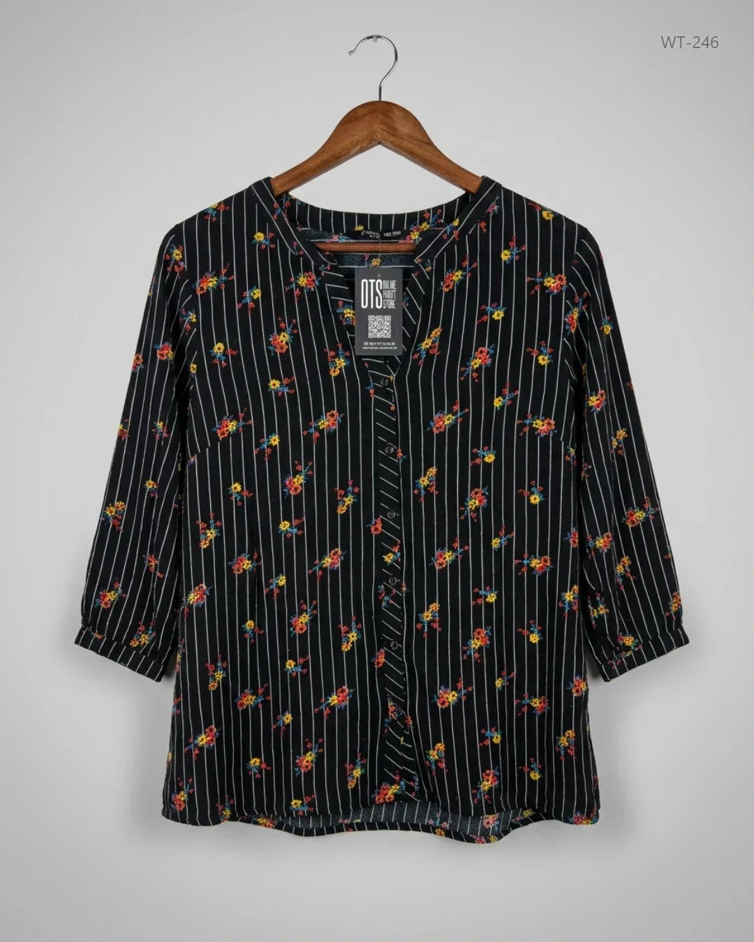 Premium Condition Womens Summer Tops | Preloved Papaya | Black Viscose | Thrift Shop for Women Peshawar Pakistan | OTS