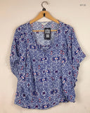 Preloved Premium Womens Summer Tops by Indigo, Blue Viscose for Women - OTS Thrift Shop Lahore Pakistan