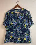 Secondhand Branded Womens Summer Tops by Damart, Blue Polyester fabric, Premium condition, for Women - Online Thrift Shop Peshawar Pakistan