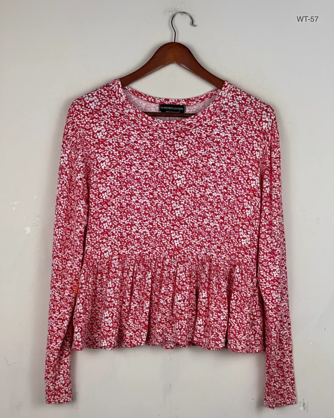 UK Imported secondhand Womens Summer Tops - Wednesday's Girl brand, Red Viscose, Premium condition, for Women - Online Thrift Store Lahore Pakistan