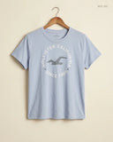 Preloved Premium Womens Tshirts by HOLLISTER, SkyBlue Cotton for Womens - OTS Thrift Shop Lahore Pakistan