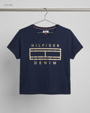 Womens Tshirts | Tommy Hilfiger | Preloved Branded | DarkBlue Cotton | Premium | OTS Thrift Store Islamabad Pakistan
