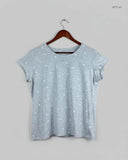 Secondhand Branded Womens Tshirts by Unknown, Grey Cotton fabric, Premium condition, for Women - Online Thrift Shop Peshawar Pakistan