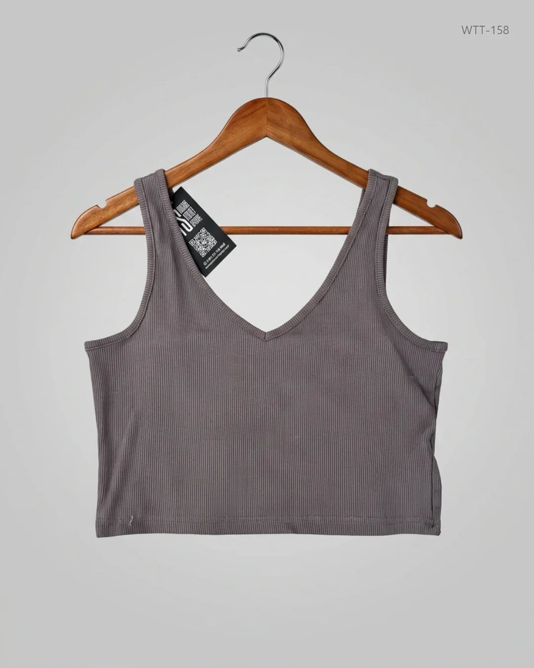 Secondhand Branded Womens Tank Top by CUT LABEL, Gray Polyester fabric, Premium condition, for Womens - Online Thrift Shop Peshawar Pakistan