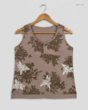Preloved Premium Plus Womens Tank Top by TU, Brown Cotton for Womens - OTS Thrift Shop Karachi Pakistan
