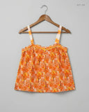 UK Imported secondhand Womens Tank Top - CUT LABEL brand, Orange Cotton, Premium condition, for Womens - Online Thrift Store Peshawar Pakistan