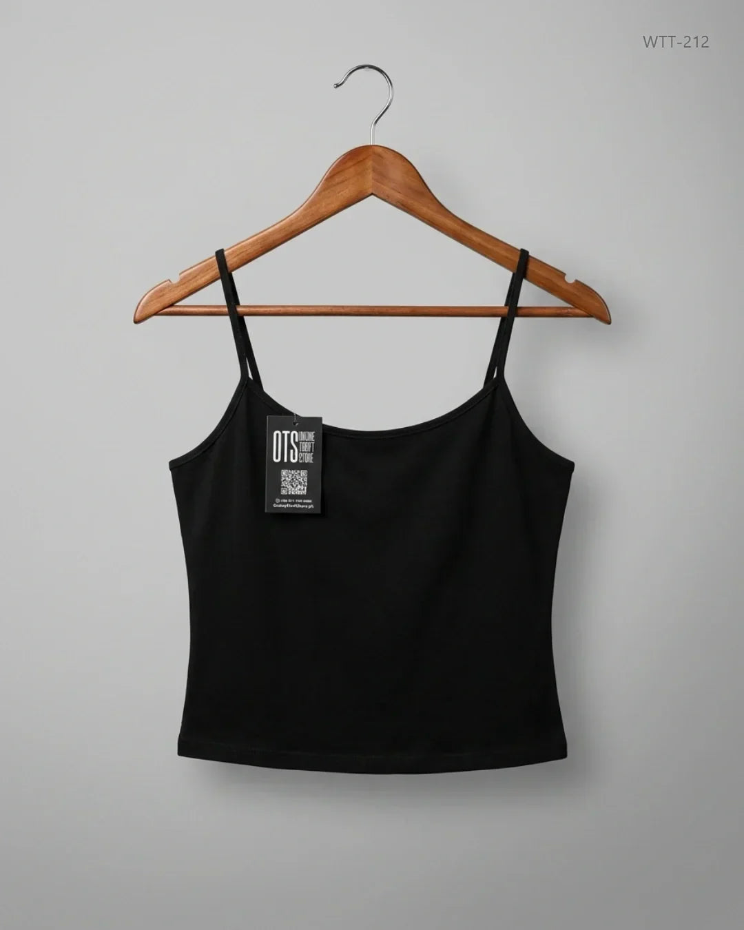 Preloved Premium Womens Tank Top by CUT LABEL, Black Cotton for Womens - OTS Thrift Shop Islamabad Pakistan